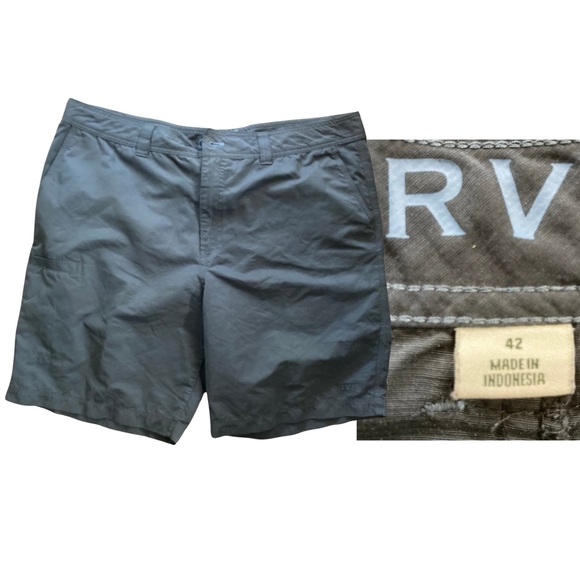 Orvis Shorts Mens Castaway Flat Front Classic Fit Traveler Pocket Blue 42 - Picture 1 of 10